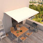 Toldo retrátil manual cor creme 400x300 cm