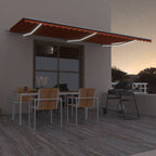 Toldo automático con LED sensor de viento antracita 400x300 cm