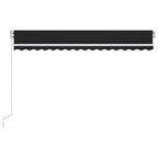 Toldo retráctil manual gris antracita 400x350 cm