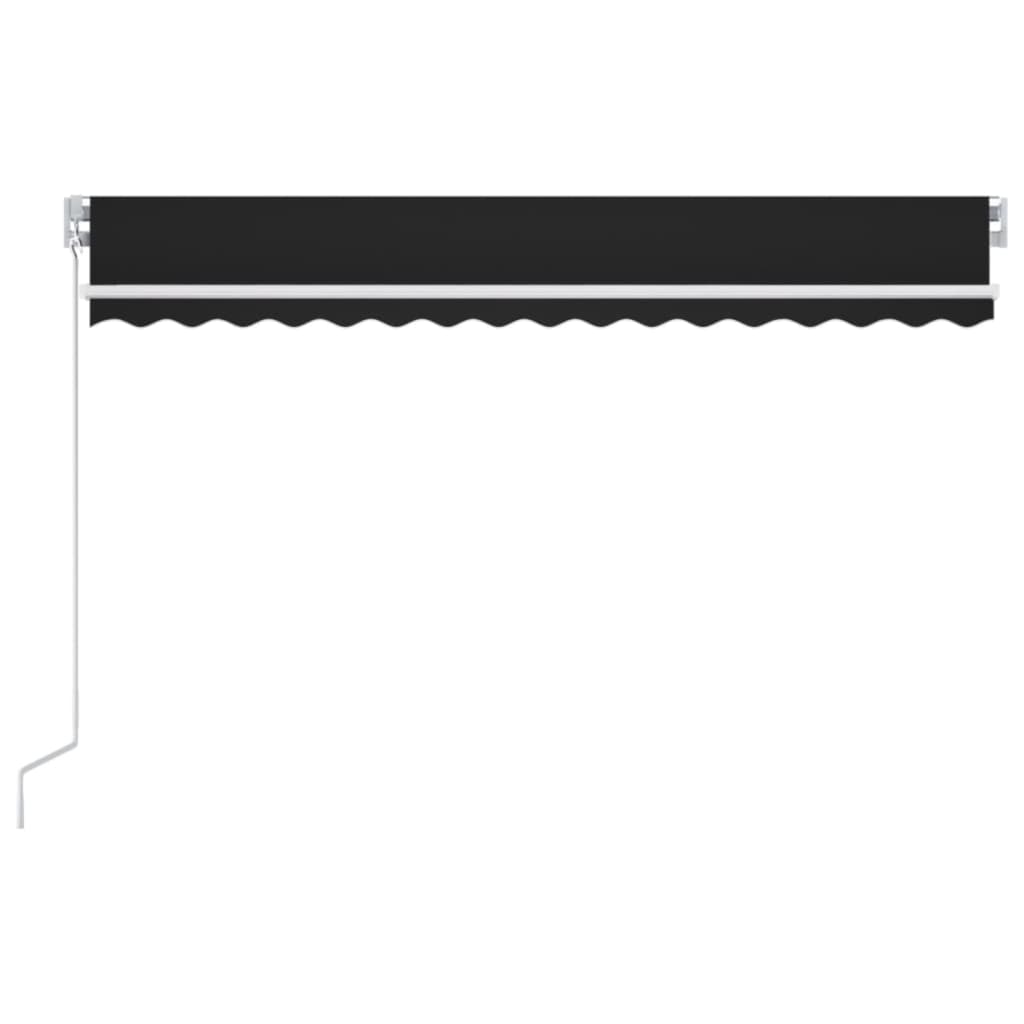 Toldo retráctil manual gris antracita 400x350 cm