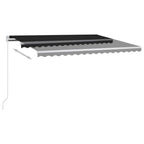 Toldo retráctil manual gris antracita 400x350 cm