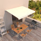 Toldo manual retráctil con persiana color crema 3x2,5m