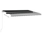 Toldo manual retráctil gris antracita 450x350 cm