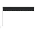 Toldo manual retráctil gris antracita 450x350 cm