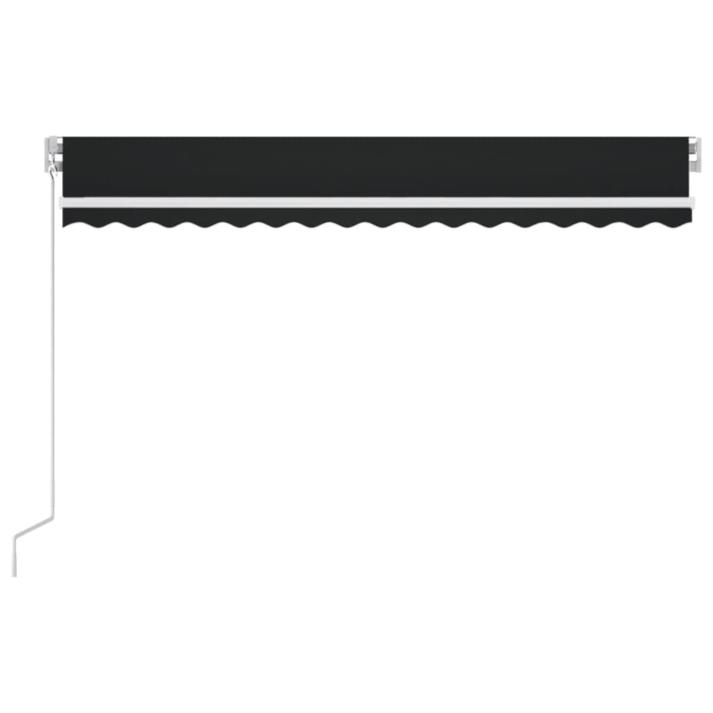 Toldo manual retráctil gris antracita 450x350 cm