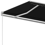 Toldo manual retráctil gris antracita 450x350 cm