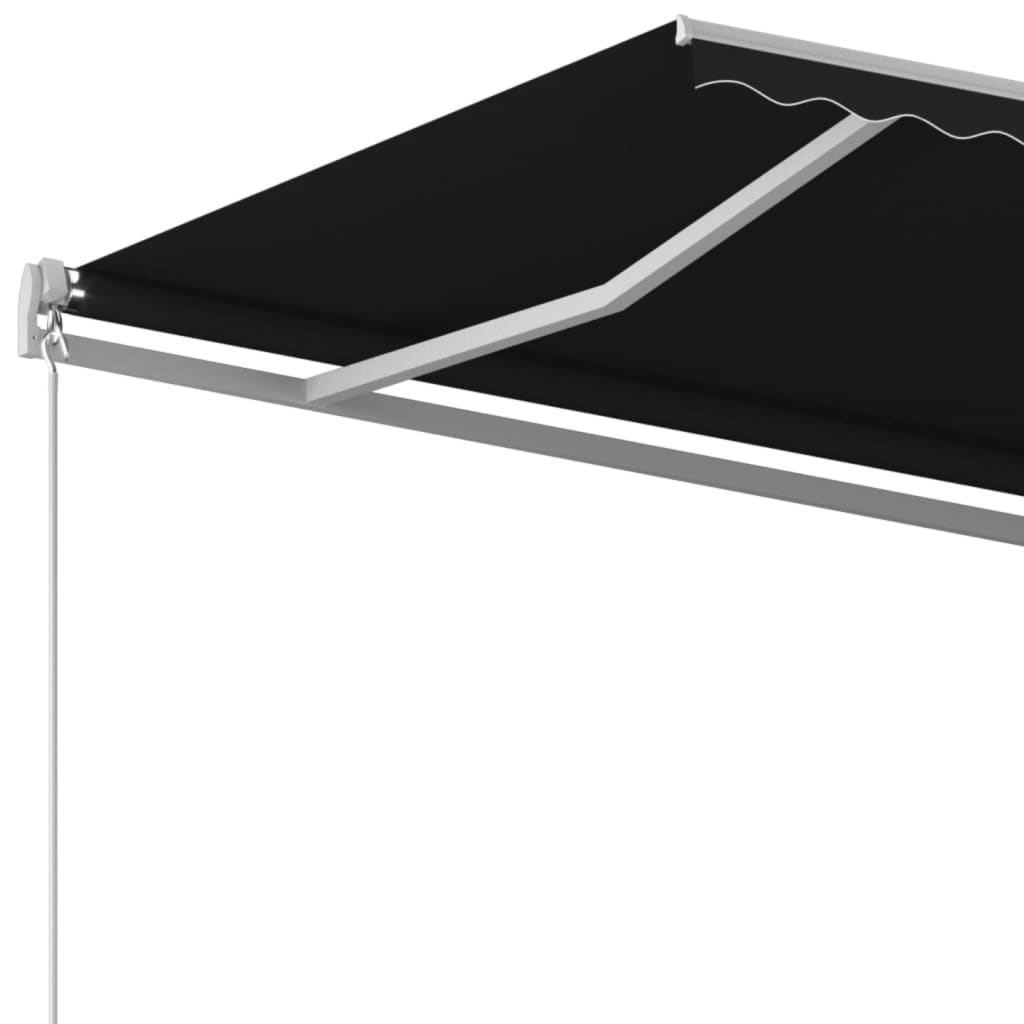Toldo manual retráctil gris antracita 450x350 cm