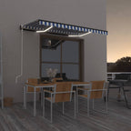 Toldo automático con LED sensor de viento antracita 400x300 cm