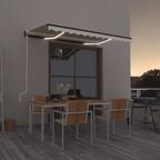 Toldo automático con LED sensor de viento antracita 400x300 cm