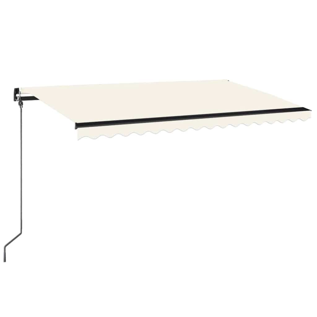 Toldo retráctil manual color crema 400x300 cm