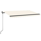 Toldo retráctil manual color crema 400x300 cm