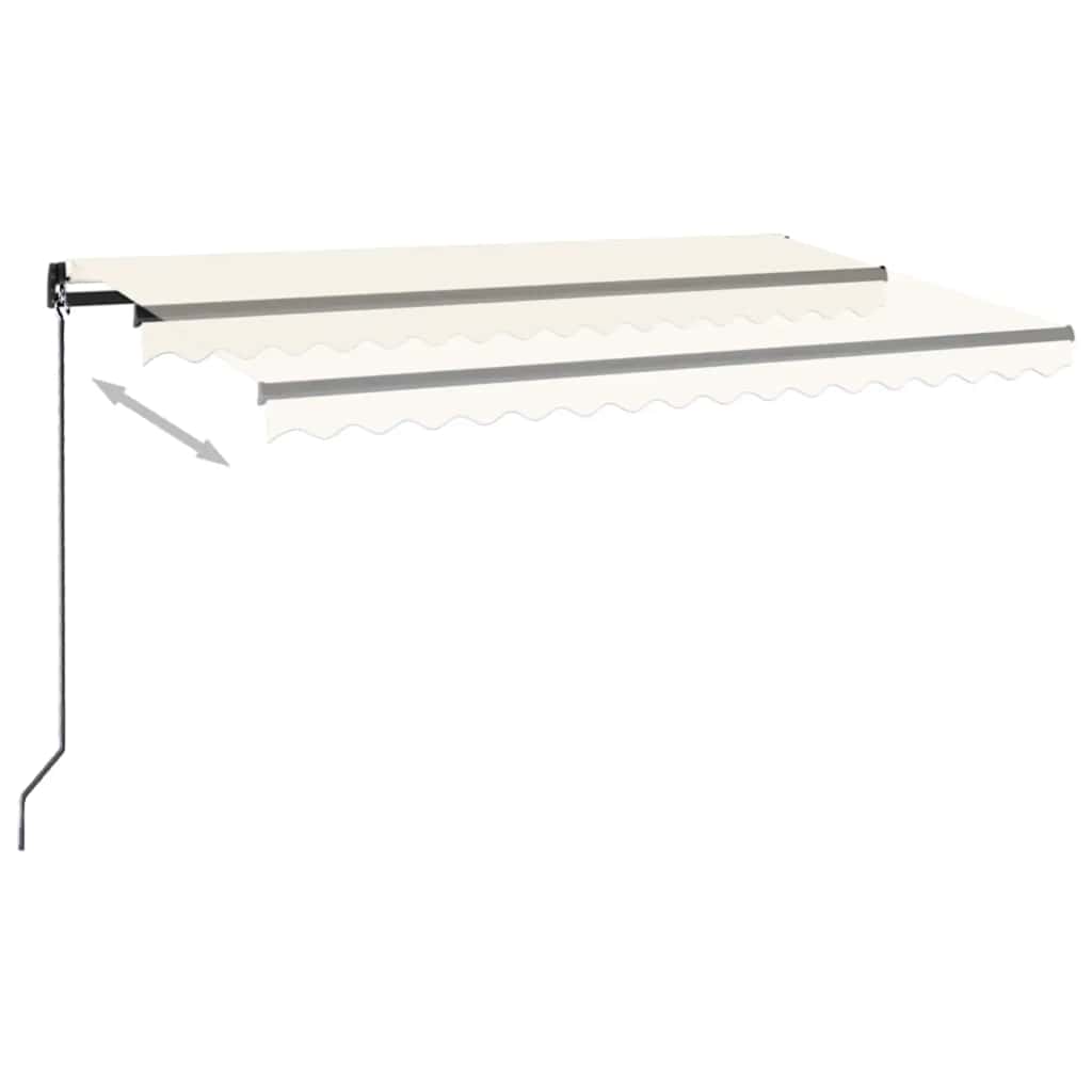 Toldo retráctil manual color crema 400x300 cm