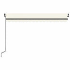 Toldo retráctil manual color crema 400x300 cm