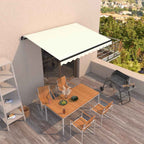 Toldo retráctil manual color crema 400x300 cm