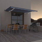 Toldo automático con LED sensor de viento antracita 400x300 cm
