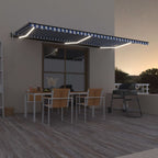Toldo automático con LED sensor de viento antracita 400x300 cm