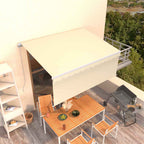 Toldo retráctil manual con persiana 4x3 m naranja y marrón