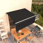 Toldo retráctil manual con persiana 4x3 m naranja y marrón