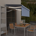 Toldo automático con LED sensor de viento antracita 400x300 cm
