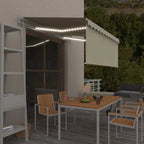 Toldo automático con LED sensor de viento antracita 400x300 cm