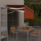 Toldo automático con LED sensor de viento antracita 400x300 cm