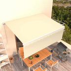 Toldo retráctil manual con persiana 4x3 m naranja y marrón