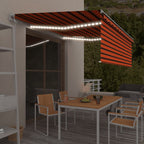 Toldo automático con LED sensor de viento antracita 400x300 cm