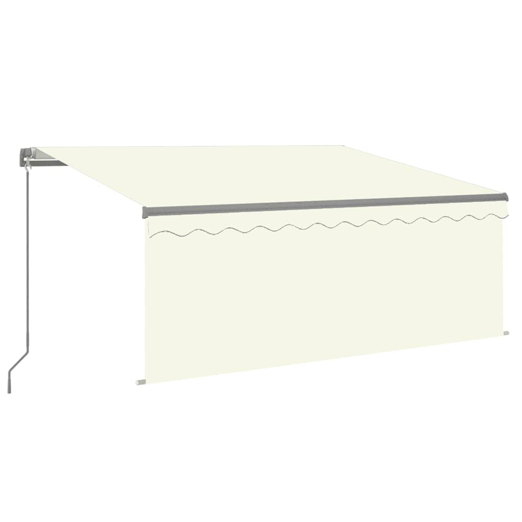 Toldo manual retráctil con persiana color crema 3x2,5m
