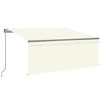 Toldo manual retráctil con persiana color crema 3x2,5m