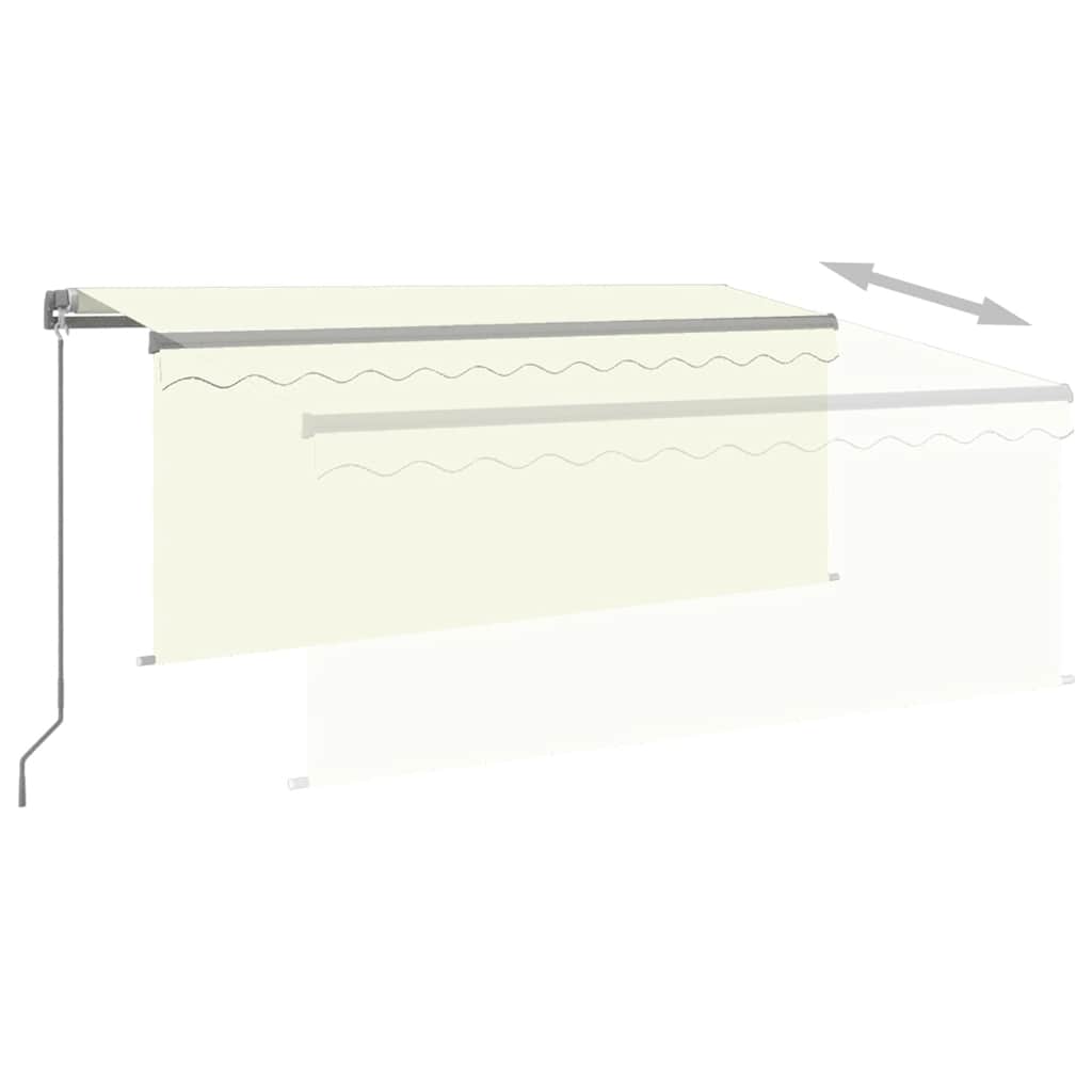 Toldo manual retráctil con persiana color crema 3x2,5m