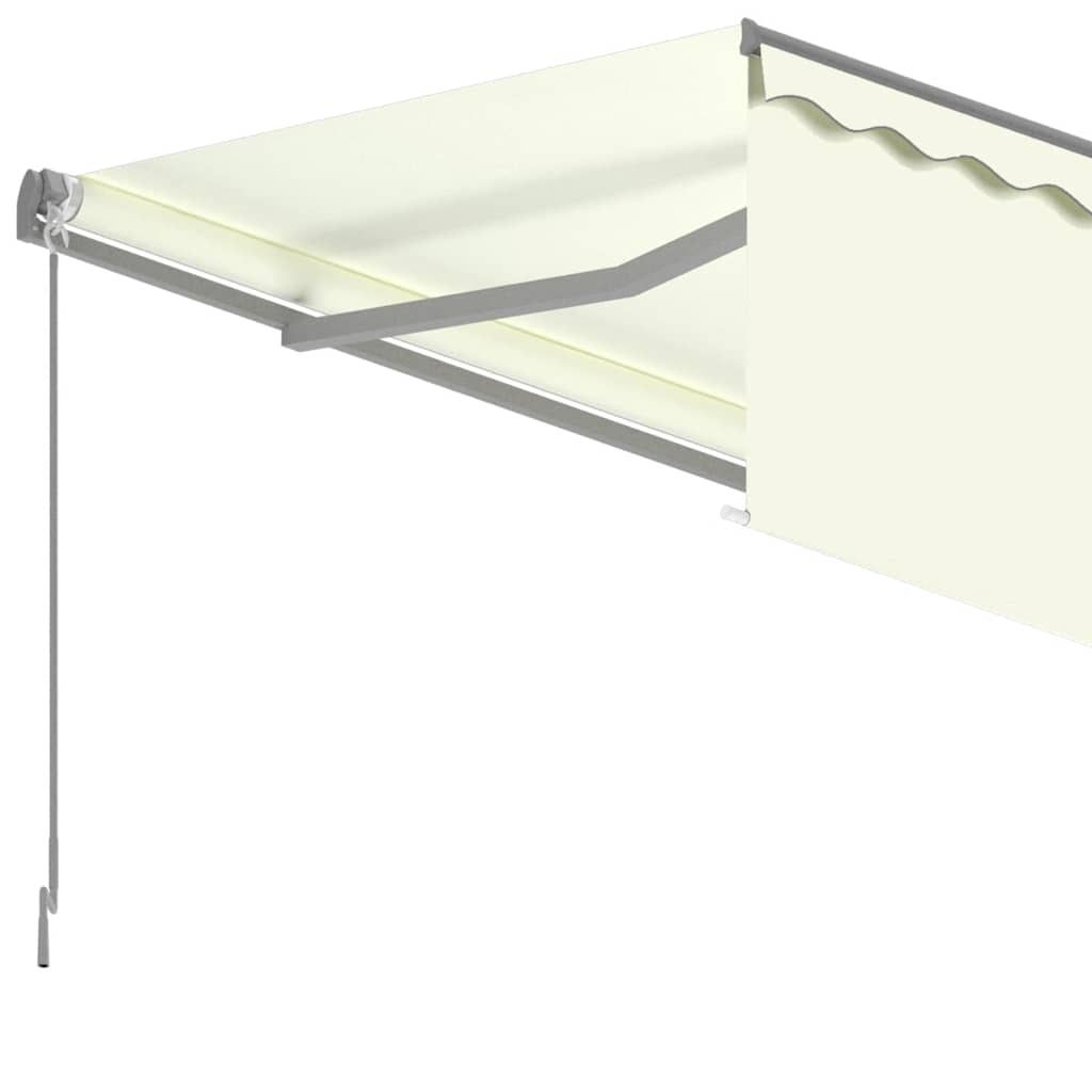 Toldo manual retráctil con persiana color crema 3x2,5m