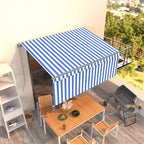 Toldo retráctil manual con persiana 4x3 m naranja y marrón