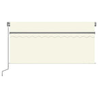 Toldo manual retráctil persiana LED crema 3,5x2,5m