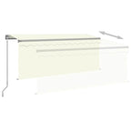 Toldo manual retráctil persiana LED crema 3,5x2,5m