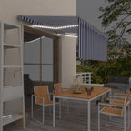 Toldo automático con LED sensor de viento antracita 400x300 cm
