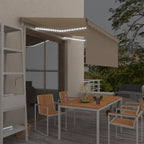 Toldo automático con LED sensor de viento antracita 400x300 cm