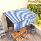 Toldo retráctil manual con persiana 4x3 m naranja y marrón