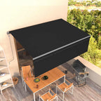 Toldo manual retráctil persiana LED crema 3,5x2,5m