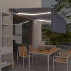 Toldo automático con LED sensor de viento antracita 400x300 cm