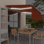 Toldo automático con LED sensor de viento antracita 400x300 cm