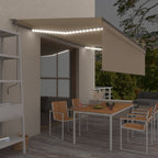 Toldo automático con LED sensor de viento antracita 400x300 cm
