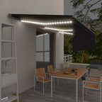 Toldo automático con LED sensor de viento antracita 400x300 cm