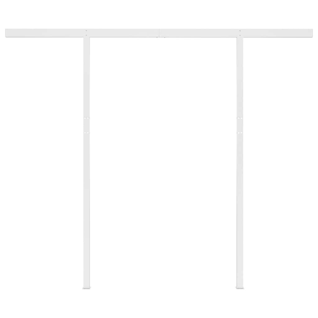 Toldo manual retráctil con postes gris antracita 3x2,5 m