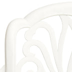 Mesa y sillas de bistró 3 piezas aluminio fundido blanco