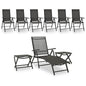 9-piece garden furniture set black and anthracite grey