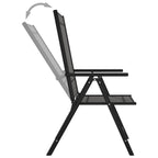 Juego de muebles de jardín 9 piezas negro y gris antracita