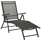 Juego de muebles de jardín 9 piezas negro y gris antracita