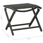 Juego de comedor de jardín 10 piezas negro y gris antracita
