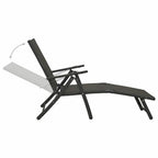 Juego de comedor de jardín 10 piezas negro y gris antracita