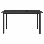 Juego de comedor de jardín 10 piezas negro y gris antracita